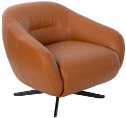 AC Atelier Fotoliu pivotant design LUX, Piele naturala, Cowhide maro (AC 5183)
