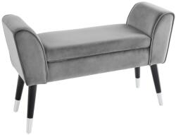 IV Interior Concept Bancheta eleganta, tapitata Scarlett 90cm, catifea gri A-43278 VC (A-43278 VC)