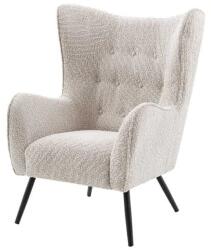 IV Interior Concept Fotoliu elegant design retro AMSTERDAM boucle greige (A-44483 VC)
