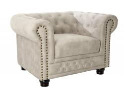 IV Interior Concept Fotoliu clasic stil englezesc Chesterfield, sampanie (A-42312 VC)