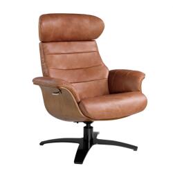 AC Atelier Fotoliu pivotant, functie relax, tapitat cu piele George (AC 5083-A928-M2831)