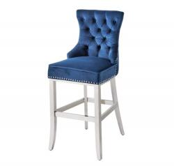 IV Interior Concept Scaun de bar stil baroc Castle Deluxe, albastru regal (A-43214 VC)