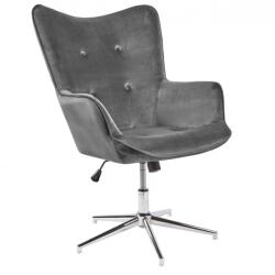 IV Interior Concept Fotoliu pivotant, design extravagant Lounger, catifea gri A-39511 VC (A-39511 VC)