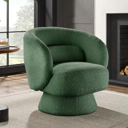 IV Interior Concept Fotoliu pivotant tesatura boucle verde BOSSA NOVA (A-45840 VC)