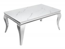 IV Interior Concept Masuta eleganta Modern Barock 100cm, argintiu/ aspect de marmura (A-39998 VC) Masa de cafea