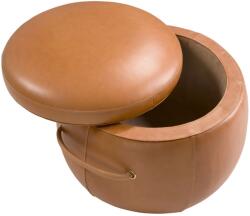 AC Atelier Taburete cu spatiu de depozitare LUX design italian Cowhide camel (AC 5171)