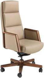 AC Atelier Scaun de birou modern piele sintetica si lemn Mink (AC 4213)