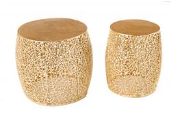 IV Interior Concept Set de 2 masute cu aspect deosebit Leaf auriu (A-43224 VC) Masa de cafea