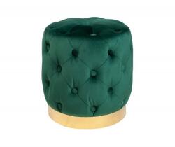 IV Interior Concept Taburete Modern Barock 35cm, verde inchis/ auriu (A-40730 VC)