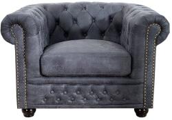 IV Interior Concept Fotoliu clasic stil englezesc Chesterfield gri antic A-37389 VC (A-37389 VC)