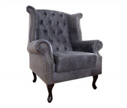 IV Interior Concept Fotoliu clasic stil englezesc Chesterfield gri antic (A-37473 VC)