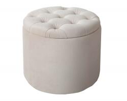 IV Interior Concept Taburete cu spatiu de depozitare Modern Barock 50cm, bej (A-40738 VC)