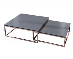 IV Interior Concept Set de 2 masute design modern Elements, cupru/ antracit A-37733 VC (A-37733 VC) Masa de cafea