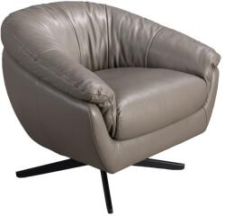 AC Atelier Fotoliu pivotant design LUX, Piele naturala, Cowhide gri (AC 5138)