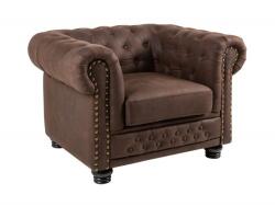 IV Interior Concept Fotoliu clasic stil englezesc Chesterfield II, maro vintage (A-40654 VC)