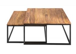 IV Interior Concept Set de 2 masute design industrial Elements Sheesham (A-43711 VC) Masa de cafea