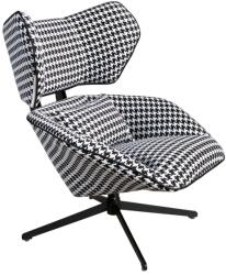 AC Atelier Fotoliu pivotant design LUX, Tesatura Alb-Negru, Armchair (AC 5142)