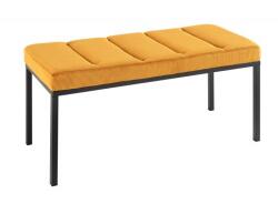 IV Interior Concept Bancheta tapitata design modern Boutique 80cm, galben mustar (A-43312 VC)
