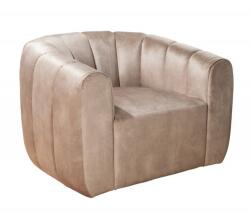 IV Interior Concept Fotoliu pivotant design elegant Babylon, champagner greige (A-43529 VC)