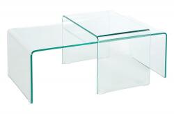 IV Interior Concept Set de 2 masute moderne din sticla transparenta Fantome (A-37255 VC) Masa de cafea
