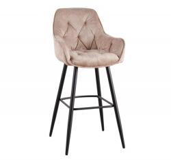 IV Interior Concept Set 2 scaune de bar Milano catifea sampanie (A-41958 VC)