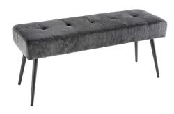 IV Interior Concept Bancheta tapitata design modern Boutique 100cm, gri inchis (A-43316 VC)