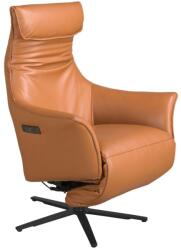 AC Atelier Fotoliu pivotant, functie relax, tapitat cu piele Brown (AC 5137)