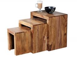 IV Interior Concept Set de 3 masute din lemn de trandafir Sheesham Madeira A-20596 VC (A-20596 VC) Masa de cafea