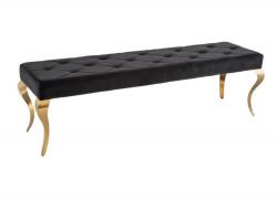 IV Interior Concept Banca eleganta Modern Barock 170cm, negru / auriu (A-43386 VC)