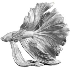 IV Interior Concept Statueta decorativa extravaganta Fisch Crowntail 35cm, argintiu (A-43175 VC)