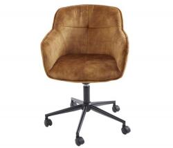 IV Interior Concept Scaun de birou elegant Euphoria, catifea galben mustar (A-40866 VC)