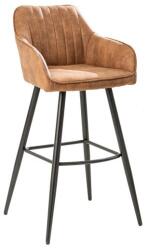 IV Interior Concept Set 2 scaune de bar Turin microfibra maro vintage (A-40439 VC)