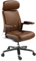 AC Atelier Scaun de birou modern piele sintetica si furnir de nuc Brown (AC 4211)