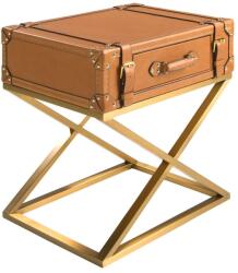 AC Atelier Masuta auxiliara LUX design italian Cowhide camel (AC 2148) Masa de cafea