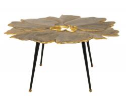 IV Interior Concept Masuta cu aspect deosebit Ginkgo Leafs 95cm, auriu (A-42033 VC) Masa de cafea