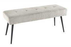 IV Interior Concept Bancheta tapitata design modern Boutique 100cm, gri deschis (A-43317 VC)