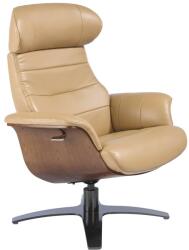 AC Atelier Fotoliu pivotant, functie relax, piele naturala si furnir de nuc George (AC 5087)