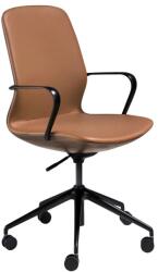 AC Atelier Scaun de birou modern piele sintetica si furnir de nuc Brown (AC 4219)