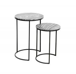 IV Interior Concept Set de 2 masute design minimalist Elements, marmura gri (A-41555 VC) Masa de cafea