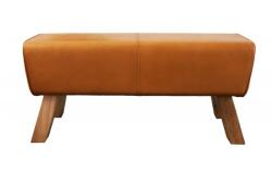 IV Interior Concept Bancheta din lemn si piele Turnbock 100cm (A-42698 VC)