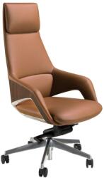 AC Atelier Scaun de birou modern piele sintetica si furnir de nuc Brown (AC 4209)
