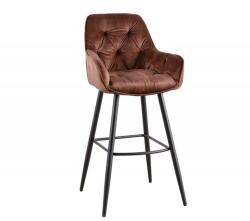 IV Interior Concept Set 2 scaune de bar Milano catifea maro (A-41962 VC)