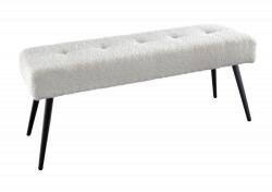IV Interior Concept Bancheta tapitata design modern Boutique 100cm, boucle alb (A-44245 VC)