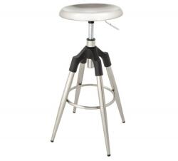 IV Interior Concept Scaun de bar pivotant Industrial 80cm, argintiu (A-43655 VC)