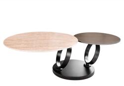 IV Interior Concept Masuta de cafea moderna cu doua blaturi rotative din ceramica DANCING RINGS 80-135cm (A-46316 VC) Masa de cafea
