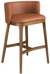 AC Atelier Scaun de bar design LUX, Nuc, Piele sintetica, Brown (AC 4158)