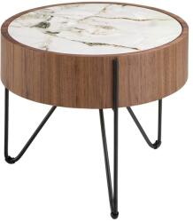 AC Atelier Masuta auxiliara deosebita design LUX Walnut-Marble (AC 2139) Masa de cafea