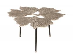 IV Interior Concept Masuta cu aspect deosebit Ginkgo Leafs 75cm, argintiu (A-41792 VC) Masa de cafea