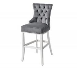 IV Interior Concept Scaun de bar stil baroc Castle Deluxe, gri (A-43213 VC)