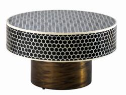 IV Interior Concept Masuta de cafea rotunda, Mozaic incrustat, Alb-Negru, HARMONY NATURE 60cm (A-45206 VC) Masa de cafea